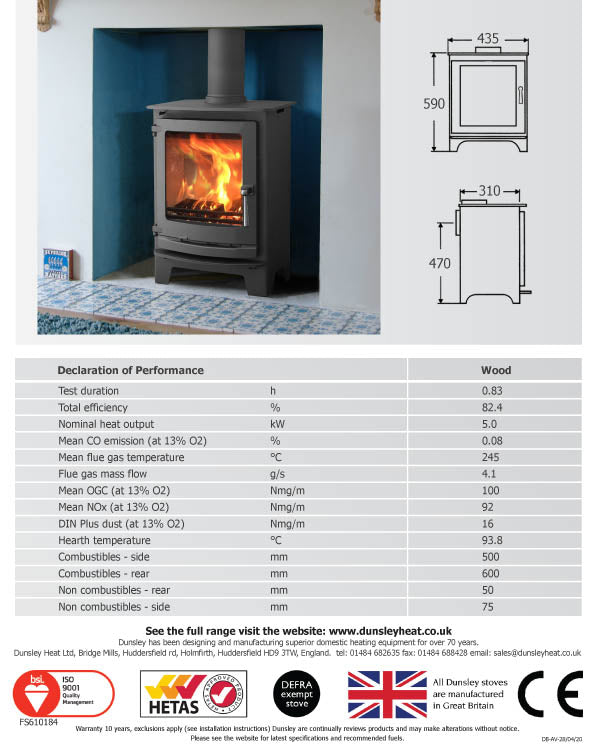 Dunsley Avance 400 – Stoves and Stuff