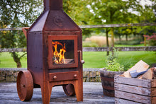 Load image into Gallery viewer, RB73 Bijuga with wheels | Corten Steel Outdoor Stove