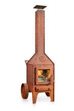 Load image into Gallery viewer, RB73 Bijuga with wheels | Corten Steel Outdoor Stove