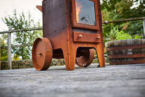 RB73 Bijuga with wheels | Corten Steel Outdoor Stove