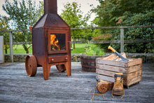 Load image into Gallery viewer, RB73 Bijuga with wheels | Corten Steel Outdoor Stove
