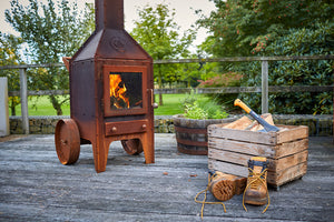 RB73 Bijuga with wheels | Corten Steel Outdoor Stove