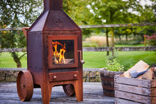 Load image into Gallery viewer, RB73 Bijuga with wheels | Corten Steel Outdoor Stove
